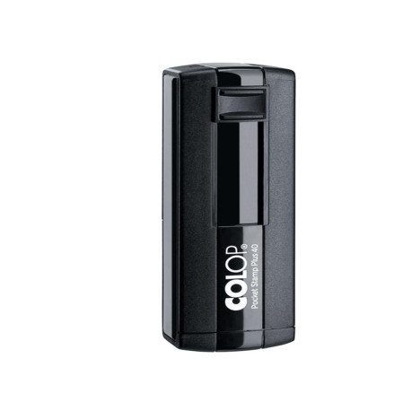 Timbro Pocket Stamp Plus 40 - 23 x 59 mm - 6 righe - autoinchiostrante - nero - Colop