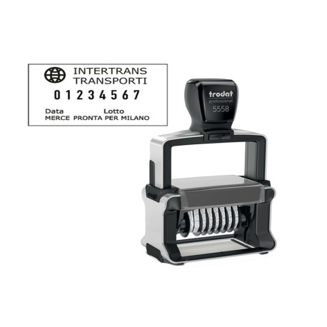 Timbro Professional 4.0 5558/PL Numeratore - 8 colonne - 5 mm - autoinchiostrante - Trodat