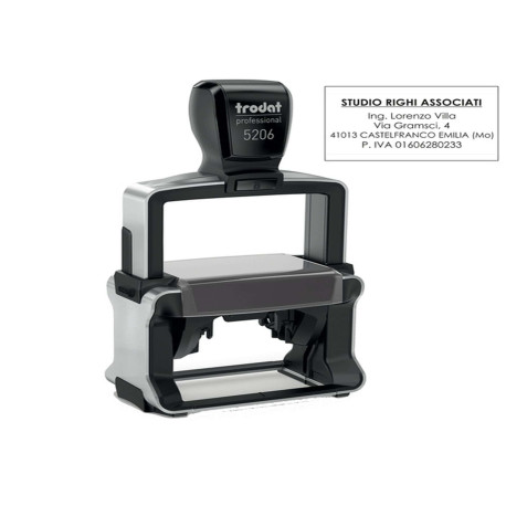 Timbro Professional 5206 - personalizzabile - 56 x 33 mm - 8 righe - autoinchiostrante - Trodat