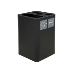 Contenitore per raccolta differenziata - con divisiorio bicchieri - 50 L - nero - Stilcasa