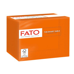 Tovagliolo - carta - 24 x 24 cm - 2 veli - arancio - Fato - conf. 100 pezzi