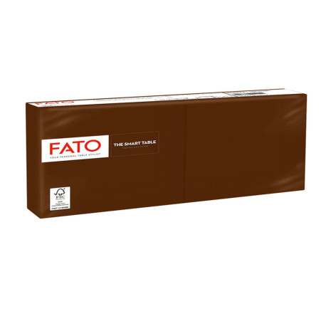 Tovagliolo - carta - 24 x 24 cm - 2 veli - cioccolato - Fato - conf. 100 pezzi