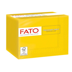 Tovagliolo - carta - 24 x 24 cm - 2 veli - giallo - Fato - conf. 100 pezzi
