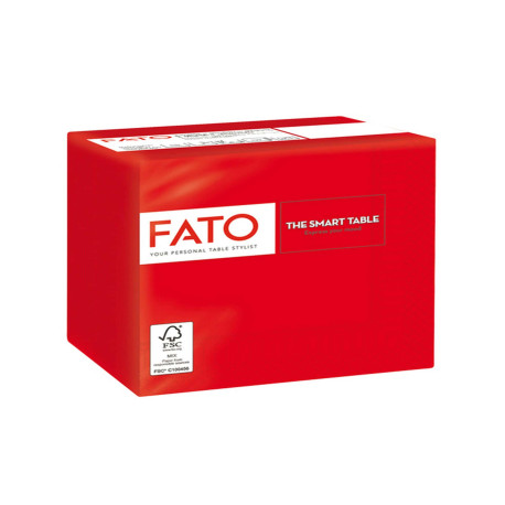 Tovagliolo - carta - 24 x 24 cm - 2 veli - rosso - Fato - conf. 100 pezzi