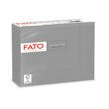 Tovagliolo - carta - 33 x 33 cm - 2 veli - grigio - Fato - conf. 50 pezzi