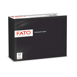 Tovagliolo - carta - 33 x 33 cm - 2 veli - nero - Fato - conf. 50 pezzi