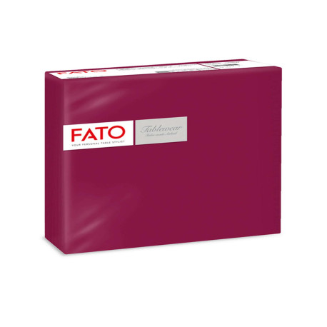 Tovagliolo linea AirLaid - carta - 40 x 40 cm - bordeuax - Fato - conf. 50 pezzi