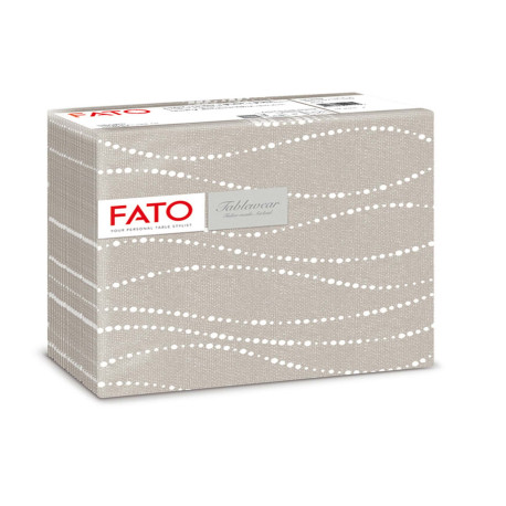 Tovagliolo linea AirLaid - carta - 40 x 40 cm - perla / tortora - Fato - conf. 50 pezzi