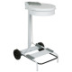 Carrello portasacco - 54,6x60xH94cm - con ruote - 110L - acciaio - bianco - Stilcasa