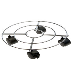 Trolley portavaso in acciaio - Ø 30 cm - Verdemax