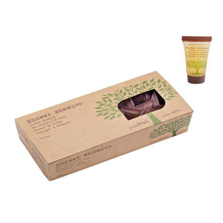 Tubetti doccia shampoo linea Cortesia Natura - 25 ml - Leone - conf. 50 pezzi