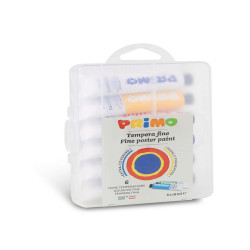 Tubi tempera - 18 ml - colori assortiti - Primo - astuccio 6 pezzi