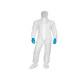 Tuta di protezione da rischio chimico DT115 - monouso - taglia XL - PP/PE - bianco - Deltaplus