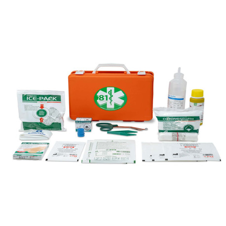 Valigetta di pronto soccorso Medic 1 - 25x19x9 cm - fino a 2 persone - arancio - PVS