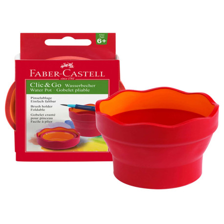 Vaschetta Click & Go - multiuso - rossa - Faber-Castell