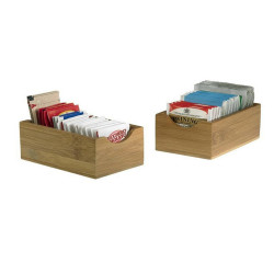 Vaschetta portabustine - in bamboo - 7 x 11 x 5,5 cm - colore naturale - Leone