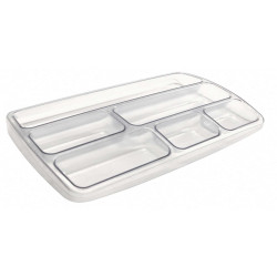 Vaschetta portacancelleria - 25,3 x 3,4 x 15,7 cm - trasparente neutro - Arda
