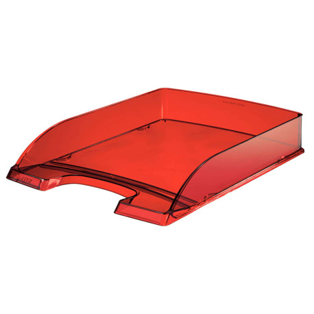 Vaschetta portacorrispondenza Leitz Plus Standard - 25,5 x 7 x 36 cm - rosso trasparente - Leitz