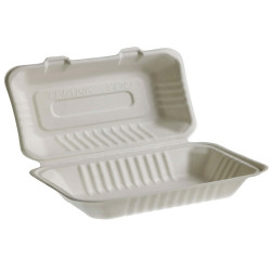 Vaschette Sandwich Take Away Bio - 25,1 x 16,2 cm - Leone - conf. 50 pezzi