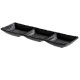 Vassoietto a tre scomparti - 27 x 9 x 3,5 cm - melamina - nero - Leone