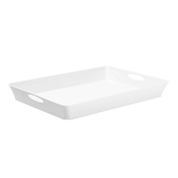 Vassoio multiuso Living Box - 37,5 x 26,6 cm - altezza 6 cm - bianco - Rotho