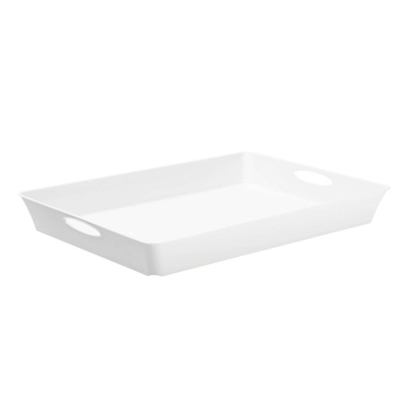 Vassoio multiuso Living Box - 37,5 x 26,6 cm - altezza 6 cm - bianco - Rotho