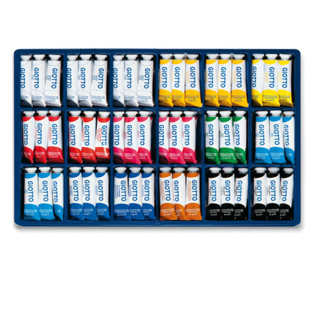 Vetrine assortimento - 21ml - colori assortiti - Giotto - 108 tubetti assortiti