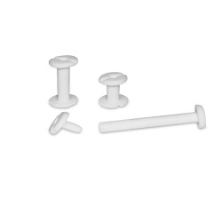 Viti sepolte - plastica - 10 mm - bianco - CWR - conf. 20 pezzi