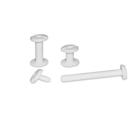 Viti sepolte - plastica - 20 mm - bianco - CWR - conf. 20 pezzi