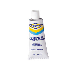 Adesivo Supertrasparente - universale - 50 gr - trasparente - Bostik