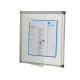 Bacheca per interni ultrapiatta - fondo in metallo magnetico bianco - 4 fogli A4 - verticale - Nobo