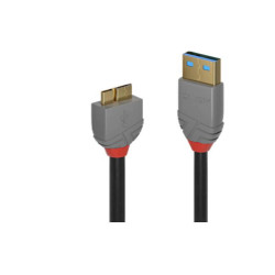  Lindy Cavo USB 3.2 Tipo A a Micro-B, 5 Gbits, Anthra Line, 0.5m
