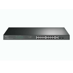 16 gigabit PoE+ RJ45 2 gigabit non-PoE RJ45 and 2 combo gigabit SFP slots High PoE power budget