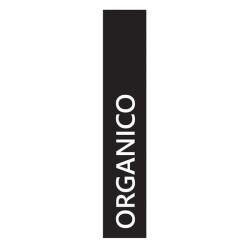 Etichetta adesiva raccolta differenziata - con stampa "ORGANICO" - 45 x 230 mm - vinile - bianco opaco - Medial