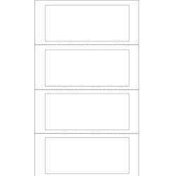 Etichette adesive a modulo continuo TT951-2 - in carta - corsia singola - permanenti - 140 x 60 mm - 4 et/fg - 100 fogli - bian