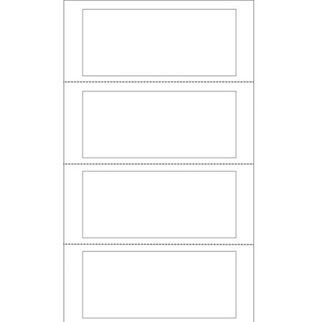 Etichette adesive a modulo continuo TT951-2 - in carta - corsia singola - permanenti - 140 x 60 mm - 4 et/fg - 100 fogli - bian
