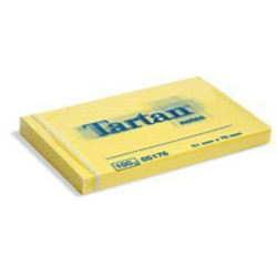5176 CONFEZIONE DA 12 BLOCCHETTI LINEA TARTAN GIALLI DIM.76 X 51 MM