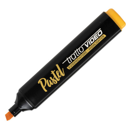 Evidenziatore Tratto Video pastel  - punta a scalpello - tratto da 1,0mm-5,0mm - arancione pastel- Tratto