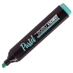 Evidenziatore Tratto Video pastel  - punta a scalpello - tratto da 1,0mm-5,0mm - verde pastel - Tratto