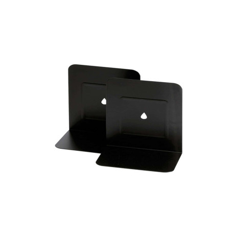Coppia reggilibri - 13,5 x 17,5 cm - metallo - nero - Lebez