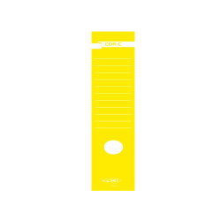 Copridorso CDR C - carta autoadesiva - 7 x 34,5 cm - giallo - Sei Rota - conf. 10 pezzi