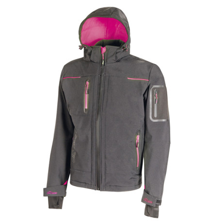 Giacca Softshell donna Space Lady - taglia M - grigio/fucsia - U-Power