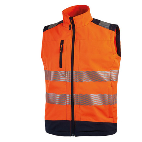 Gilet alta visibiltà Softshell Dany - taglia L - arancio fluo - U-Power