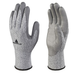 Guanti antitaglio Venicut B04 - maglia tricot econocut - palmo in poliuretano - taglia 09 - grigio - Deltaplus - pack 3 paia