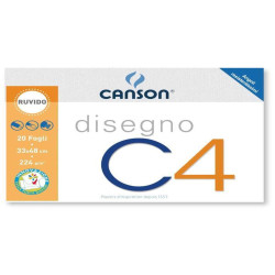ALBUM CANSON DISEGNO C4 4 ANGOLI RUVIDO 33x48cm 224g