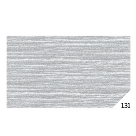Carta crespa - 50 x 150 cm - 80 gr - argento metal 131 - Rex Sadoch - conf.10 rotoli