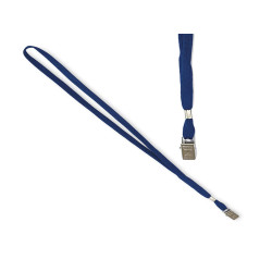 Cordoncino per portabadge - 49 x 1 cm - blu - Lebez - conf. 100 pezzi
