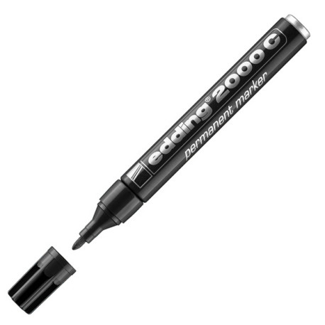 Marcatore permanente 2000C - punta conica - da 1,5 a 3 mm - nero  - Edding