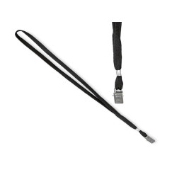 Cordoncino per portabadge - 49 x 1 cm - nero - Lebez - conf. 100 pezzi