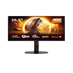 AOC G4 Q27G4SDR, 67,3 cm (26.5"), 2560 x 1440 Pixel, Quad HD, QD-OLED, 0,03 ms, Nero, Rosso